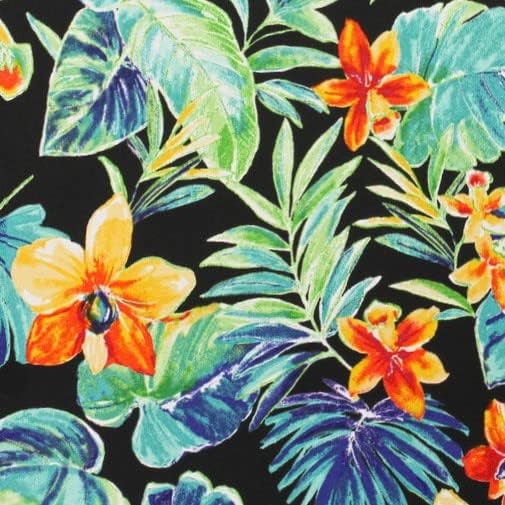 RSH DECOR: Tufted Wicker Loveseat Cushion | 41” x 19" | All-Weather Spun Fabric | Water and Fade-Resistant | Outdoor Settee Cushion for Patio Furniture | Beachcrest Caviar