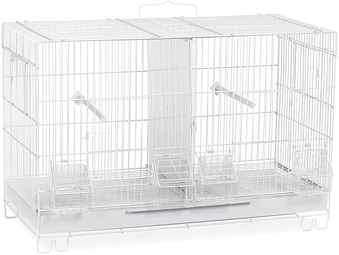 Artisanal Artistry Bird Cage with Handcrafted Design, Intricate Details, Spacious Interior for a Stylish and Comfortable Home White/Large