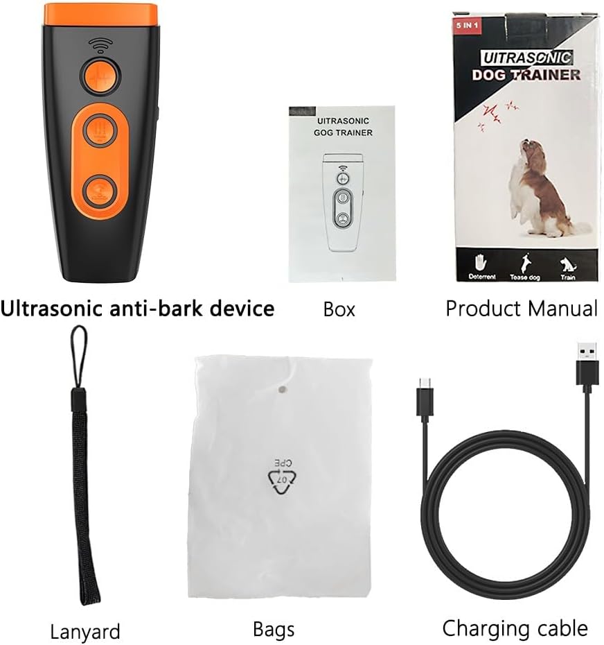 M/P Dog Bark Deterrent Devices, 2025 Upgraded 3X Ultrasonic Anti Barking Device for Dogs, Stopping Dog Barking, Portable Dog Training Device, Safe & Effective for Indoors & Outdoor use