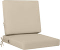 idee-home Outdoor Cushions for Patio Furniture, Outdoor Seat Cushion, Waterproof Couch Hampton Bay Deep Seat Replacement Chair Cushions for Garden Lawn Backyard Deck, 24 x 24 Beige