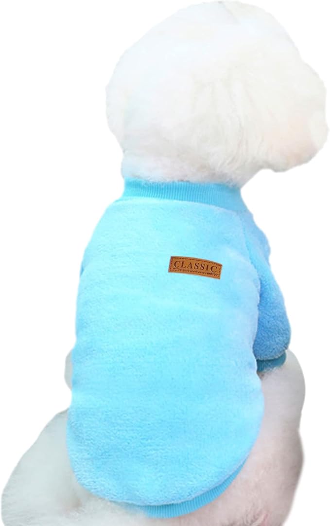 Jecikelon Pet Dog Clothes Dog Sweater Soft Thickening Warm Pup Dogs Shirt Winter Puppy Sweater for Dogs (Z01-Blue, X-Large)