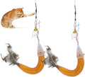 Cat Insect Feather Toys Replacement - 2 Pcs Handmade Natural Shrimps - Cat Toy Wand Refills - Interactive Kitten Teaser Wand Attachments - Kitty Toys for Indoor Cats Play