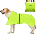 Pet Large Dog Raincoat Apparel Poncho Waterproof for Medium Large Sized for Dog Raincoat Clothes Jacket(Fluor Yellow,6XL)
