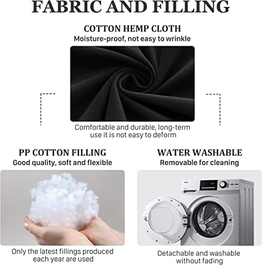 Bed Wedge Headboard Pillow - College Dorm Reading Pillow Back Support While Sitting in Bed - Ergonomic Lumbar Pillow Body Positioning Bed Pillow - Velvet Black 54IN