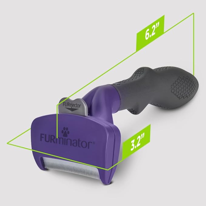 FURminator deShedding Tool For Medium/Large Cats, Short Hair, Removes Loose Hair From Shedding