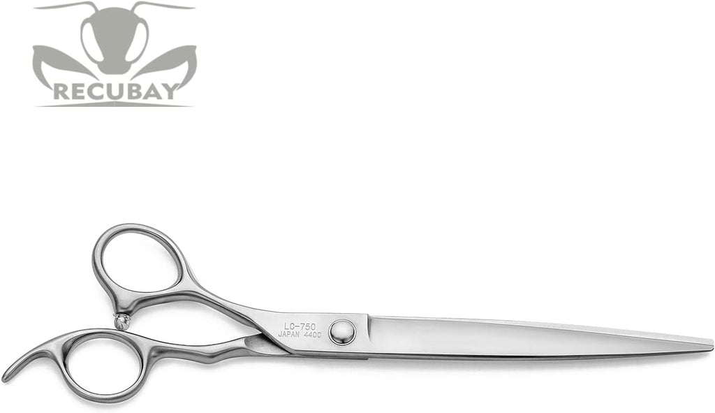 Left Handed Matte Deluxe Dog Grooming Scissors Great Grooming Shears for All Breeds,Design For Professional Groomer. (7.5" Straight Lefty)