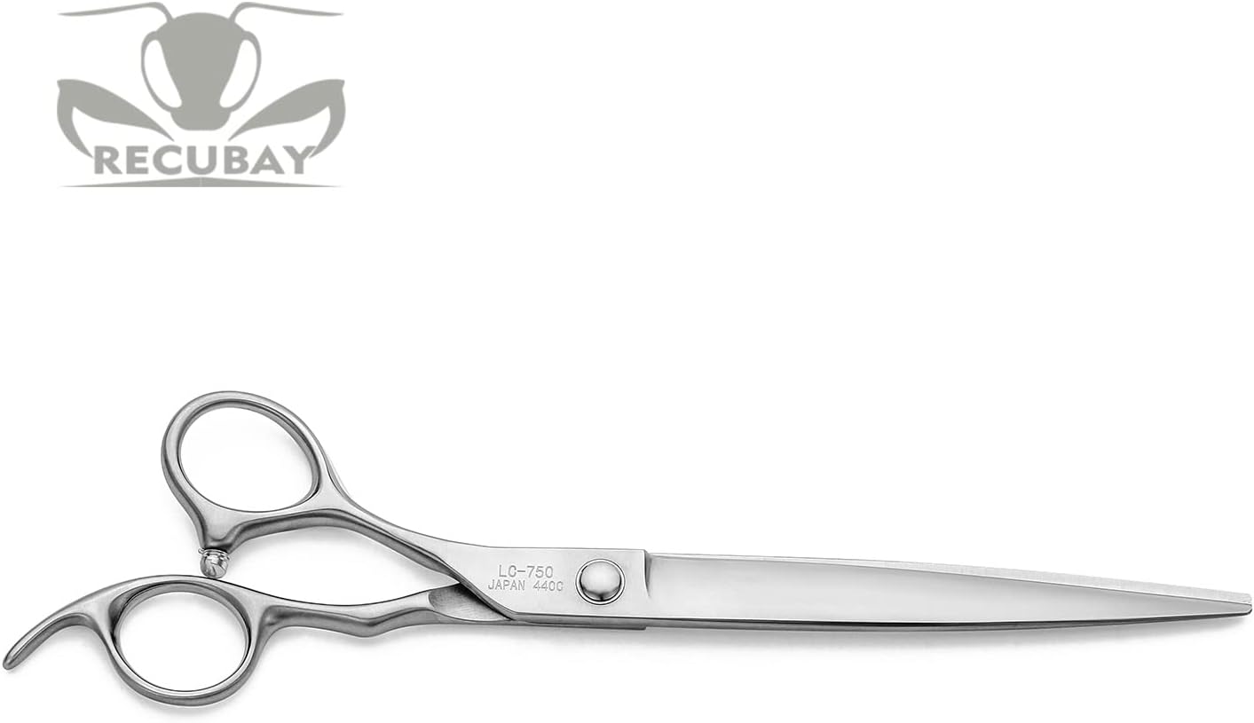 Left Handed Matte Deluxe Dog Grooming Scissors Great Grooming Shears for All Breeds,Design For Professional Groomer. (7.5" Straight Lefty)