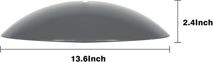 13" Bird Feeder Rain Guard, Hummingbird Feeder Shade Dome Cover, Hanging Baffle for Bird Feeder Pole (Grey), 2 Pack