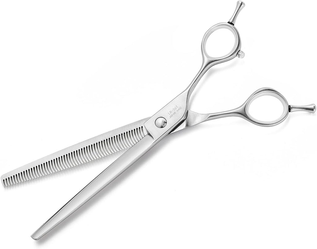 Dog Grooming Scissors, 7.0" Shears with Matte Deluxe Color, 56 Tooth thinning Shears
