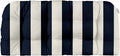 RSH DECOR: Tufted Wicker Loveseat Cushion | 41” x 19" | All-Weather Spun Fabric | Water and Fade-Resistant | Outdoor Settee Cushion for Patio Furniture | Navy & White Stripe