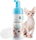 Mooncat Sphynx Cat Waterless Shampoo, Vet Approved No-Rinse Foam for Oily, Sensitive Skin & Wrinkles - Gentle, Hypoallergenic Formula for Hairless Cats, Deep Cleans & Moisturizes