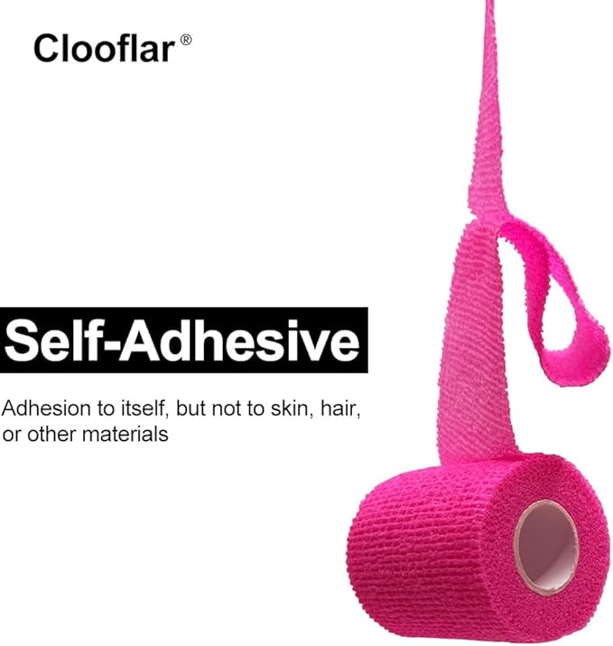 16 Pack Self Adhesive Bandage Wrap, 2" X 5 Yards Mixed Colors Elastic Cohesive Bandage Wrap for Sports, Wrist, Ankle and Vet Wrap, Grip Tape