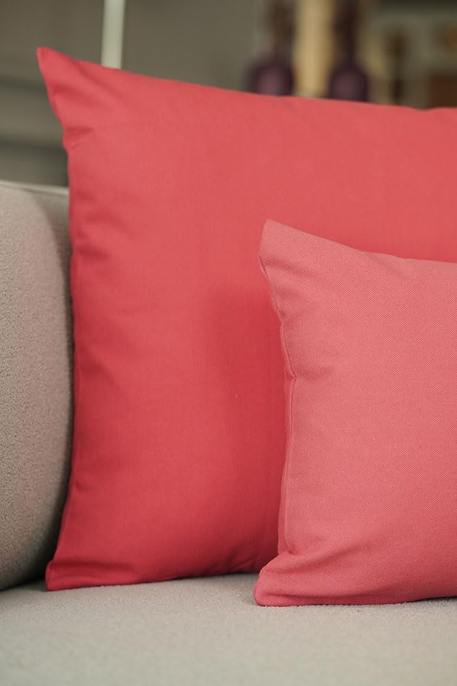 Haven & Glow Decorative Throw Pillow Cover – Rectangle Cushion Case with Zipper | Modern Sofa, Couch & Bed Accent Pillow Covers for Living Room, Bedroom & Home Decor | 20 x 12 inches – Hot Pink – 2 Pc