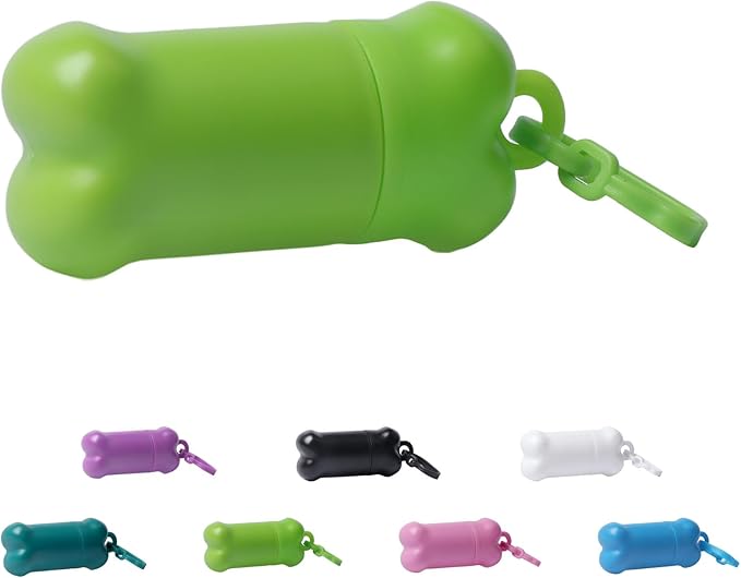 Portable Dog Training Treat Pouch Airtight, Functional Treat Holder Small Dog Treat Bag for Training and Walks, Bone-Shaped Treat Container(Light Green)