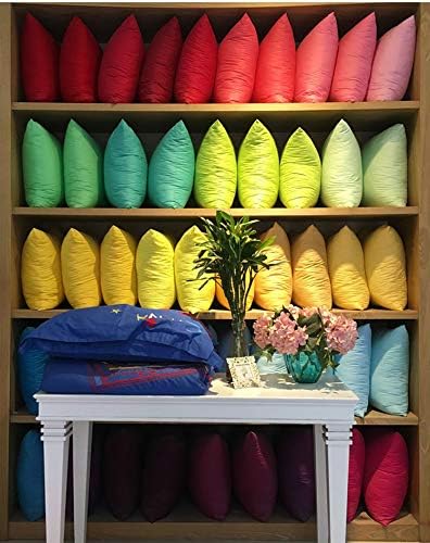 Thmyo 4-Pack 100% Cotton Comfortable Solid Decorative Throw Pillow Cases Square Cushion Cover Pillowcases Sublimation Blank Christmas DIY Throw Pillow Covers for Sofa Bed Car(18x18 inch/ 45x45cm,Red)