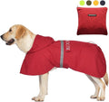 Pet Large Dog Raincoat Apparel Poncho Waterproof for Medium Large Sized for Dog Raincoat Clothes Jacket,Pet Dog Rain Jacket (Red,5XL)
