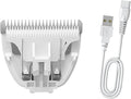 Replaceable Charging Cable&Standard Size Ceramic Blade Set,Pet Dog Hair Clipper Cat Trimmer Used Blade