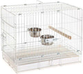Artisanal Artistry Bird Cage with Handcrafted Design, Intricate Details, Spacious Interior for a Stylish and Comfortable Home White/Small