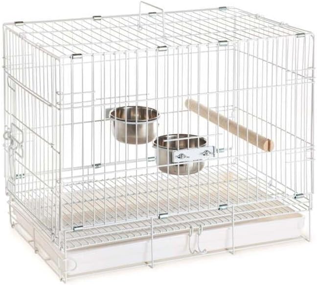 Artisanal Artistry Bird Cage with Handcrafted Design, Intricate Details, Spacious Interior for a Stylish and Comfortable Home White/Small