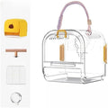Portable Plastic Bird Cages Lightweight Waterproof Ventilated Travel Bird Cage for Pets Ideal for Outdoor Use Easy to Carry Bird Carrier Perfect for Small Birds and Budgies (Yellow)