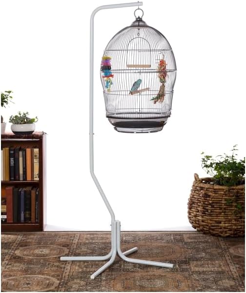 Maykoosh Neo-Classical Nostalgia Scrollwork Bird Cage with Intricate Design, Durable Metal Construction, Spacious Interior