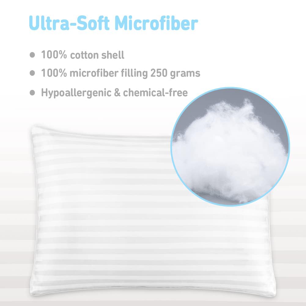 Toddler Pillow,13 x 18 Toddler Pillows for Sleeping,Machine Washable Kids Pillow, Perfect for Travel,Toddlers Cot(Not Included Pillowcase)