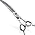 Dog Grooming Scissors: 7.0 inch Professional Pet Curved Thinning Shears Made Of Japanese 440C Advanced Stainless Steel for Dogs Cats and Other Pets