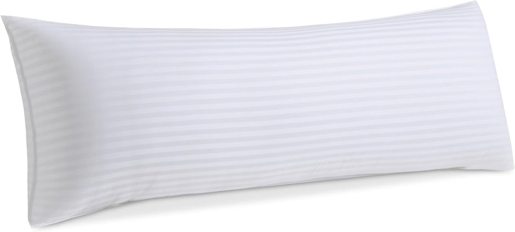 Oubonun Premium Striped Body Pillow, Breathable Cooling Cotton Cover, Soft and Fluffy 3D Down Alternative Microfiber Filled, Long Bed Pillow for Side Sleepers, 20"x54"