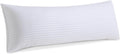 Oubonun Premium Striped Body Pillow, Breathable Cooling Cotton Cover, Soft and Fluffy 3D Down Alternative Microfiber Filled, Long Bed Pillow for Side Sleepers, 20"x54"