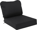 AAAAAcessories Outdoor Deep Seat Cushions, Waterproof, Fade-Resistant Patio Furniture Replacement Cushions, 24" x 24" x 5", Black