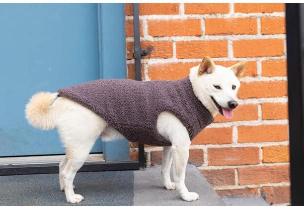 Gooby Sherpa Vest Dog Sweater - Warm Gray, X-Small - Warm Fuzzy Fleece Step in Dog Jacket Without Ring Leash for Small to Medium Dogs