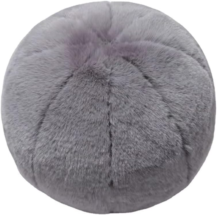 MOJUN Round Plush Ball Throw Pillow, 11" Grey Ball Pillow Decorative Throw Pillow Floor Pillow Cushion, Sphere Pillow for Chair Couch Sofa Bedroom Gift