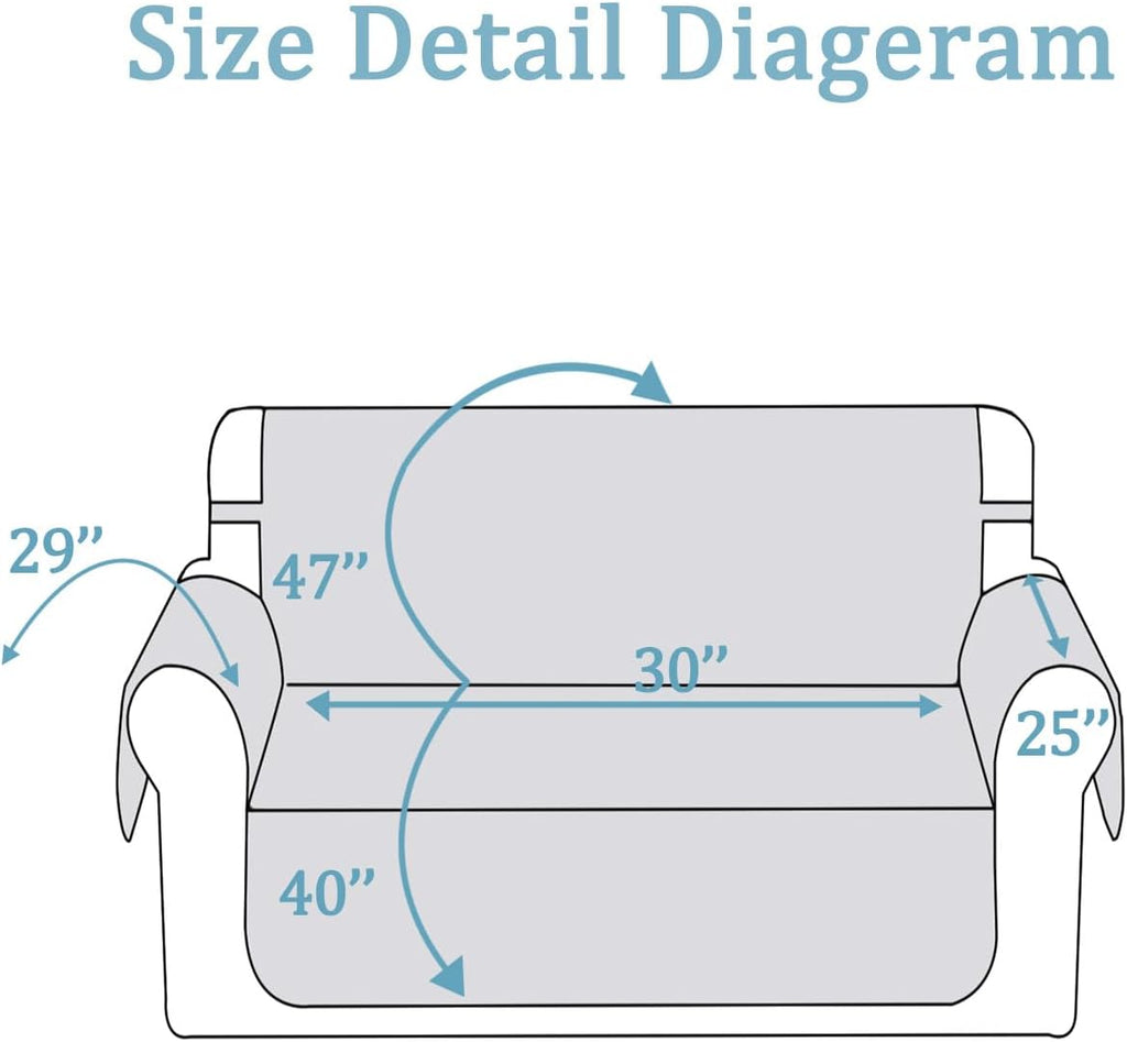 Easy-Going Reversible Chair Cover Washable Sofa Cover for Dogs Water Resistant Couch Slipcover Furniture Protector Cover with Adjustable Straps for Pets (Chair 30 in, Dark Gray/Beige)