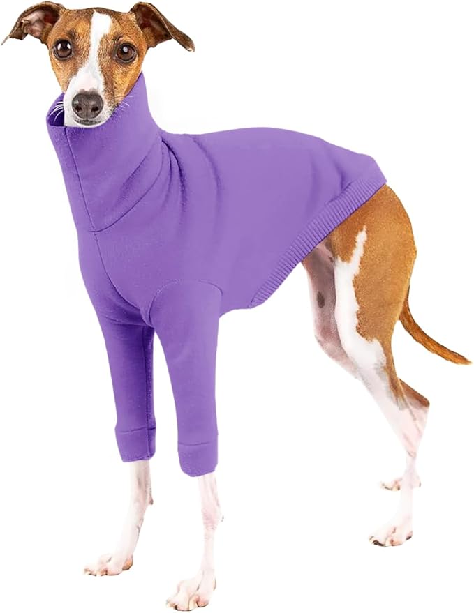 Dog Fleece Sweater Turtleneck Long Sleeve Pullover Sweatshirt Warm Puppy Clothes for Small Medium Dogs