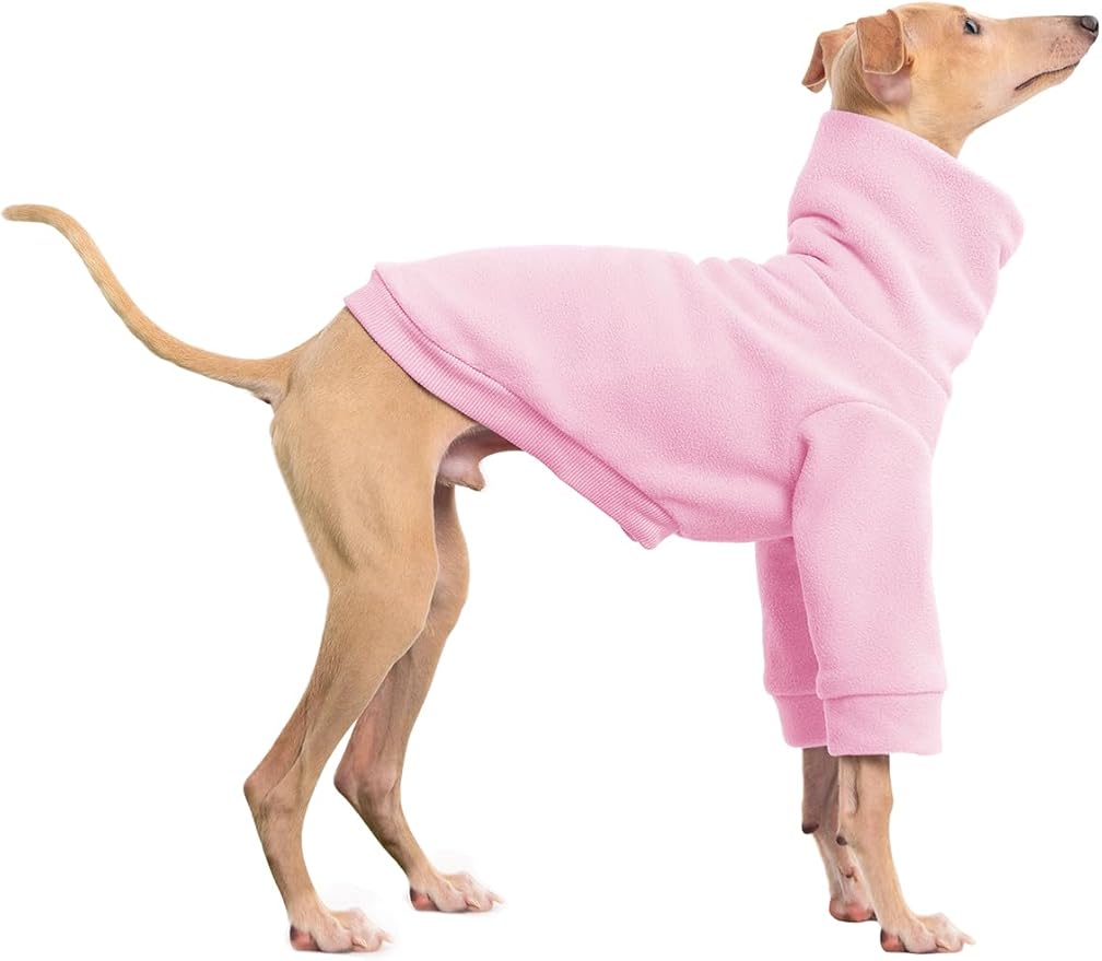 Dog Fleece Sweater Turtleneck Long Sleeve Pullover Sweatshirt Warm Puppy Clothes for Small Medium Dogs