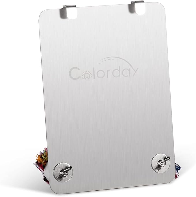 Colorday 9" Bird Mirror with Rope Perch, Bird Swing, Parrot Cage Toys for Parakeet African Grey Conure Cockatiel Lovebird Finch Canarie, Large