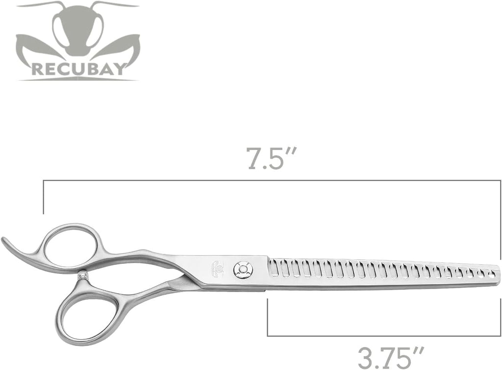 Left Handed Matte Deluxe Dog Grooming Scissors Great Grooming Shears for All Breeds,Design For Professional Groomer. (21T Blender Lefty)