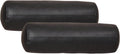 Neck Roll Pillow Cushion Cover, 18x6 Inch Full Moon Round Bolster Pillow Case, Cylinder Soft Lambskin Leather Pillowcase for Head, Spine & Neck Support During Sleep - Black Pack of 2
