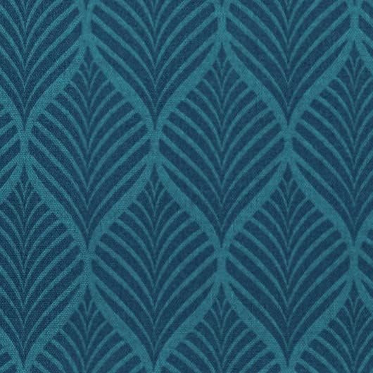 RSH DECOR: Tufted Wicker Loveseat Cushion | 41” x 19" | All-Weather Spun Fabric | Water and Fade-Resistant | Outdoor Settee Cushion for Patio Furniture | Fenbrook Blue