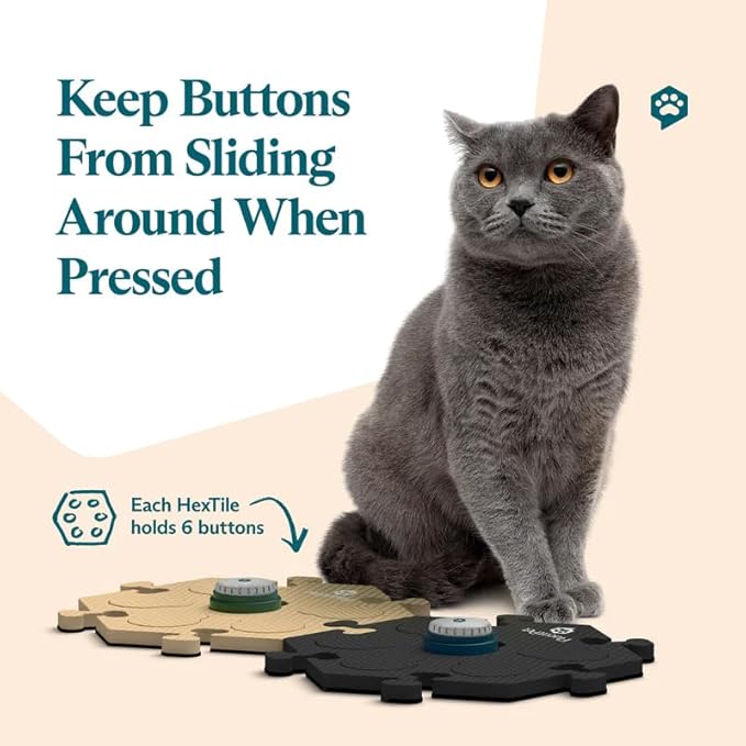 FluentPet Speak Up! Tester Kit - Set of 2 Dog Talking Buttons with Pre-Installed Batteries & 2 HexTiles -| Pet Buttons for Communication