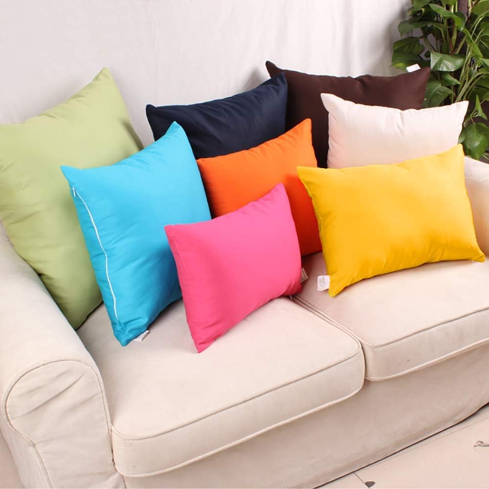4-Pack 100% Cotton Lumbar Comfortable Solid Decorative Throw Pillow Case,Thmyo Rectangle Cushion Cover Pillowcase Sublimation Blank Pillow Covers DIY Throw Pillowcase(12x20inch/30x50cm, Yellow)