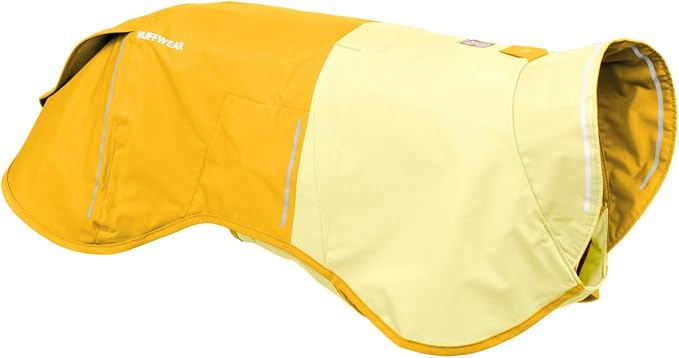 Ruffwear, Sun Shower Dog Raincoat, All-Weather Jacket, Waterproof, Windproof & Lightweight, Mineral Yellow, Small