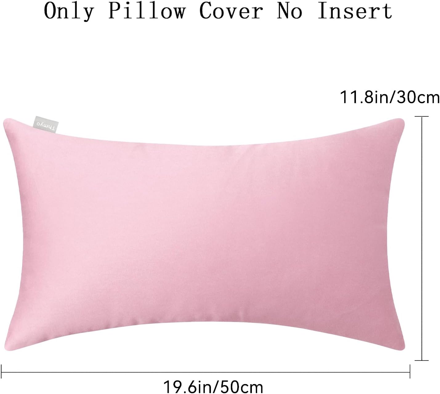 4-Pack 100% Cotton Lumbar Comfortable Solid Decorative Throw Pillow Case,Thmyo Rectangle Cushion Cover Pillowcase Sublimation Blank Pillow Covers DIY Throw Pillowcase(12x20inch/30x50cm, Pink)