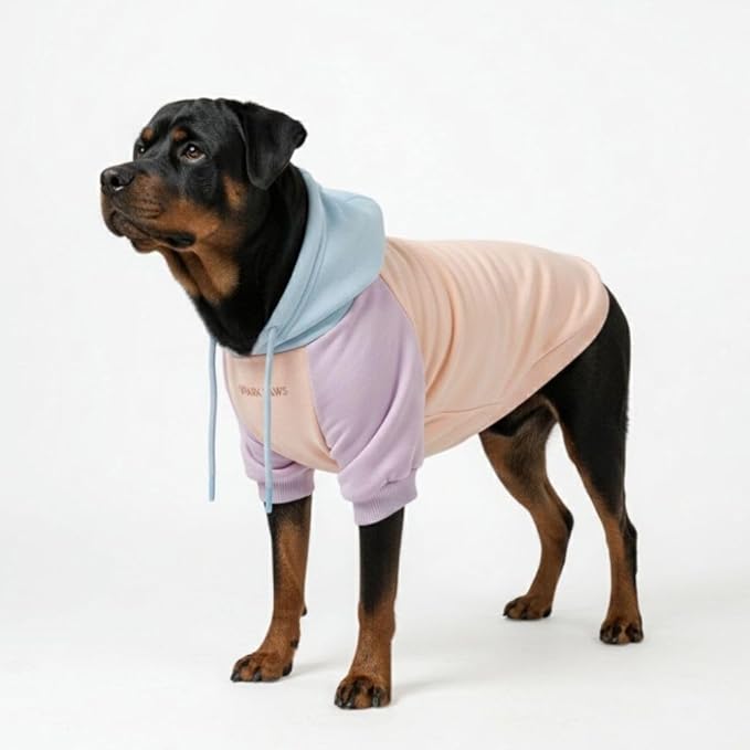 Spark Paws Dog Hoodie – Premium Dog Sweater for Small, Medium, and Large Dogs | Warm Outfits for French Bulldogs, Pitbull, Puppy, Winter Jacket Alternative - Cotton Candy - 4XL