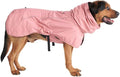 Spark Paws Dog Raincoat, Waterproof Windproof Rain Jacket, for Small Medium Large Extra Large Dogs, Reflective Breathable Full-Body Coverage Dry Suit - Sea Pink, 3XL
