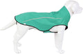 Mile High Life Dog Raincoat, Adjustable Waterproof Reflective Rain Jacket for Small Medium Large Dogs, Lightweight Breathable Pet Rain Coat with Leash Hole(Green,S Chest 22-25")