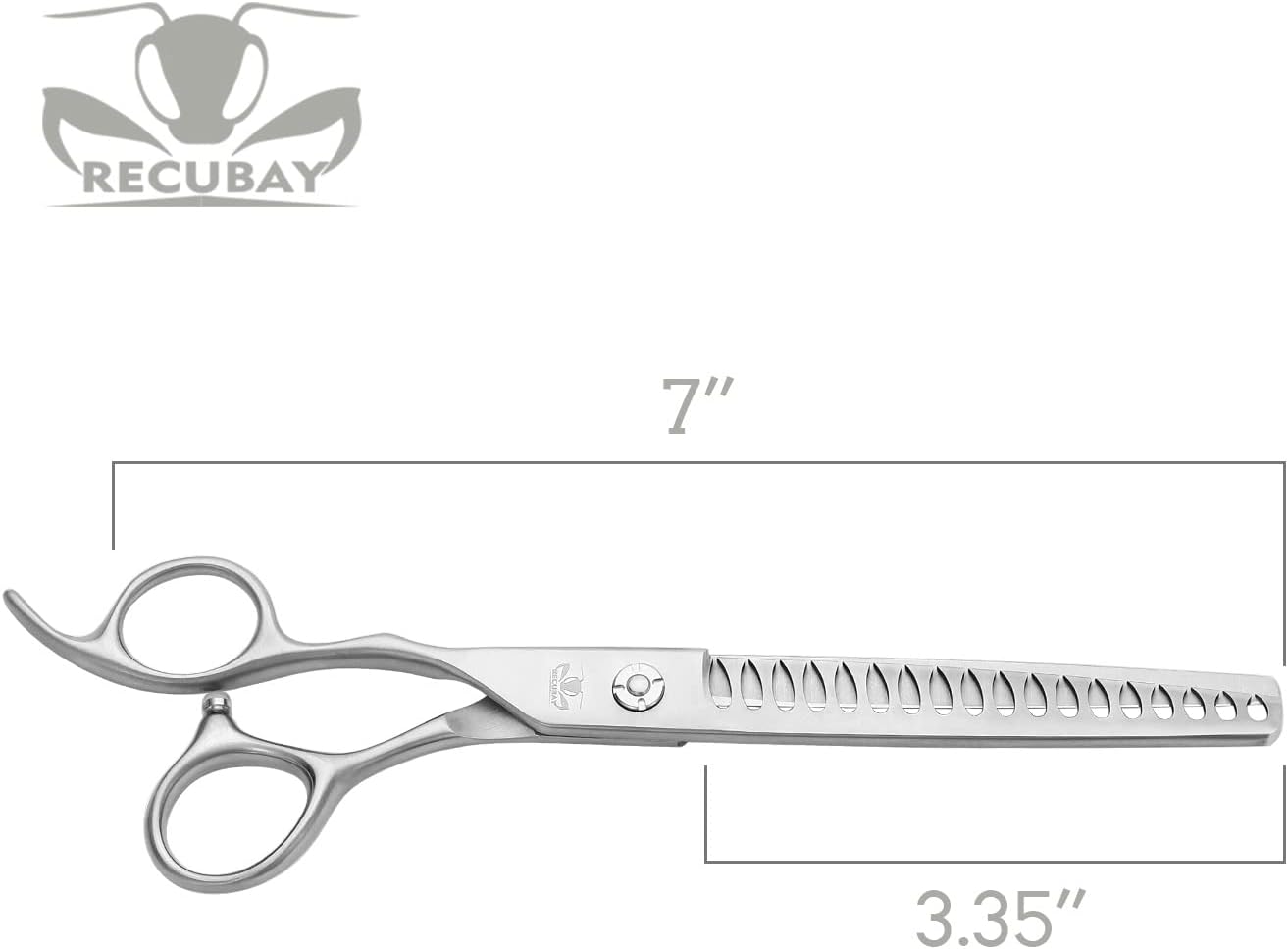 Left Handed Matte Deluxe Dog Grooming Scissors Great Grooming Shears for All Breeds,Design For Professional Groomer. (18T Blender Lefty)