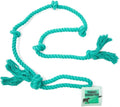 Tumbo Tough Tug Rope Dog Toy - (5 ft Long Strong and Durable Rope Pull Toy with Handle) TUG of WAR Dog Toy (Bahama Blue)