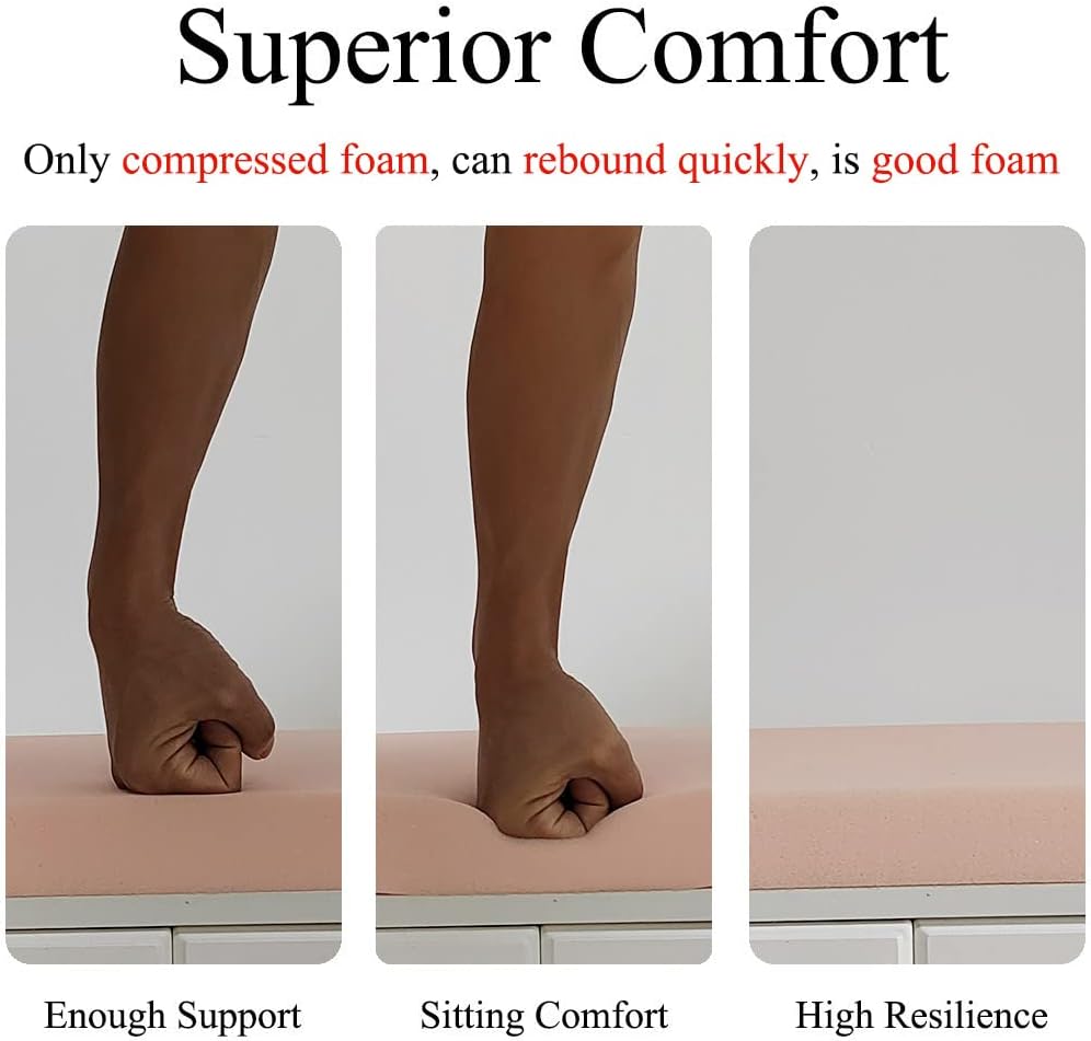 SAMTY 20 x 18 Inch Outdoor Chair Cushions for Patio Furniture UV Resistant Non Slip Waterproof Replacement Patio Seat Cushion with Ties Set of 2, Navy Blue