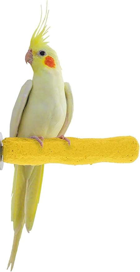 Sweet Feet and Beak Comfort Grip Safety Perch for Bird Cages - Pedicure Perch for Birds to Keep Nails and Beaks in Top Condition - Safe Easy to Install Bird Cage Accessories - X-Small 4.5"